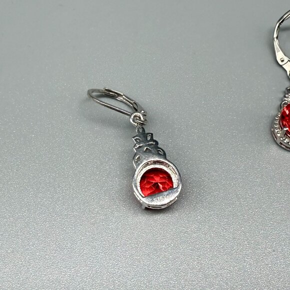 New Karis STS Orange Stone Dangle Drop Earrings Lever Back Closure Mother's Day - Picture 4 of 5